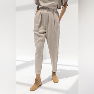 Black Crane High-Waisted Pants